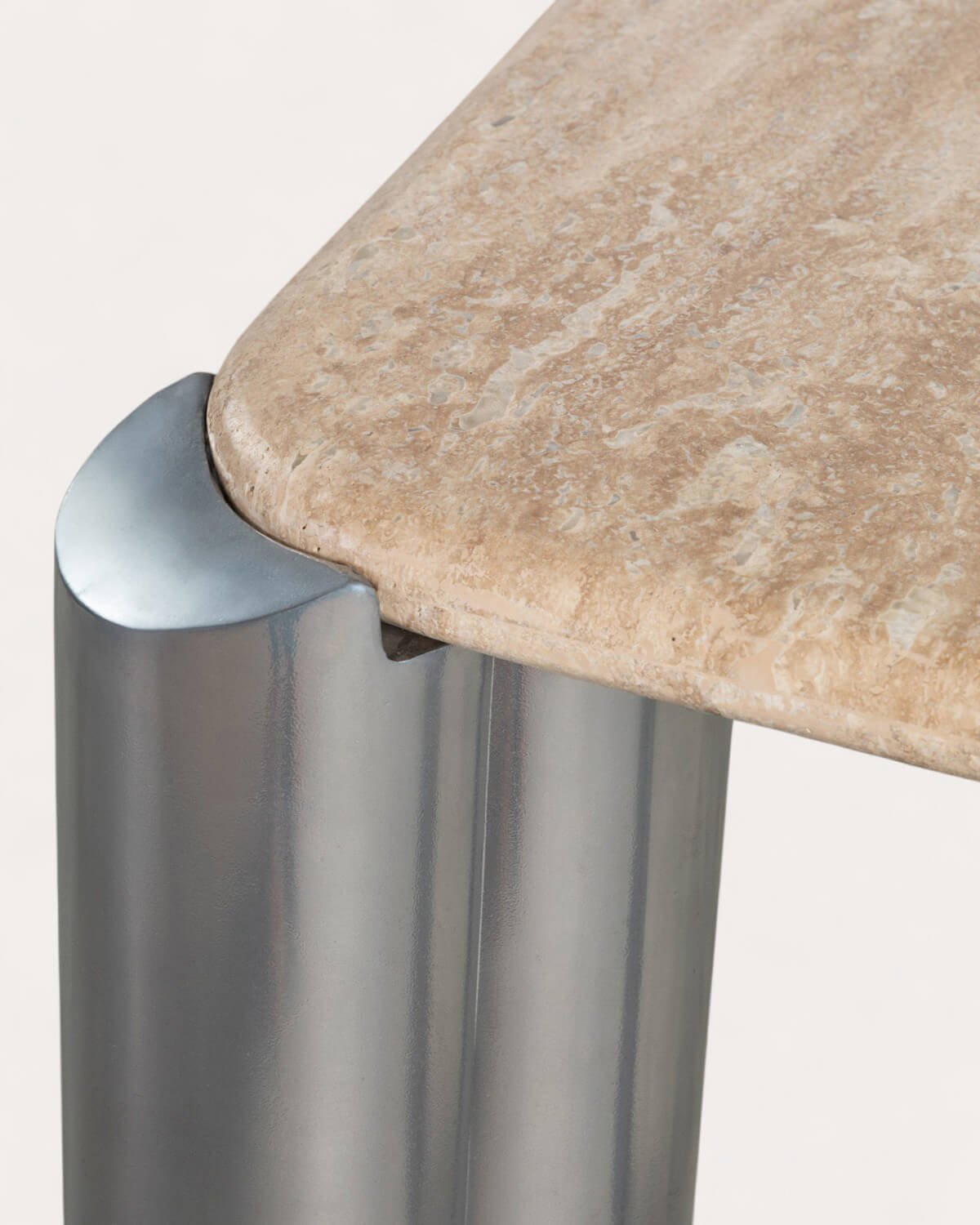 Mesa de Comedor Rectangular con Tablero de Mármol Travertino (174x91 cm) Ethel, imagen de galería 6