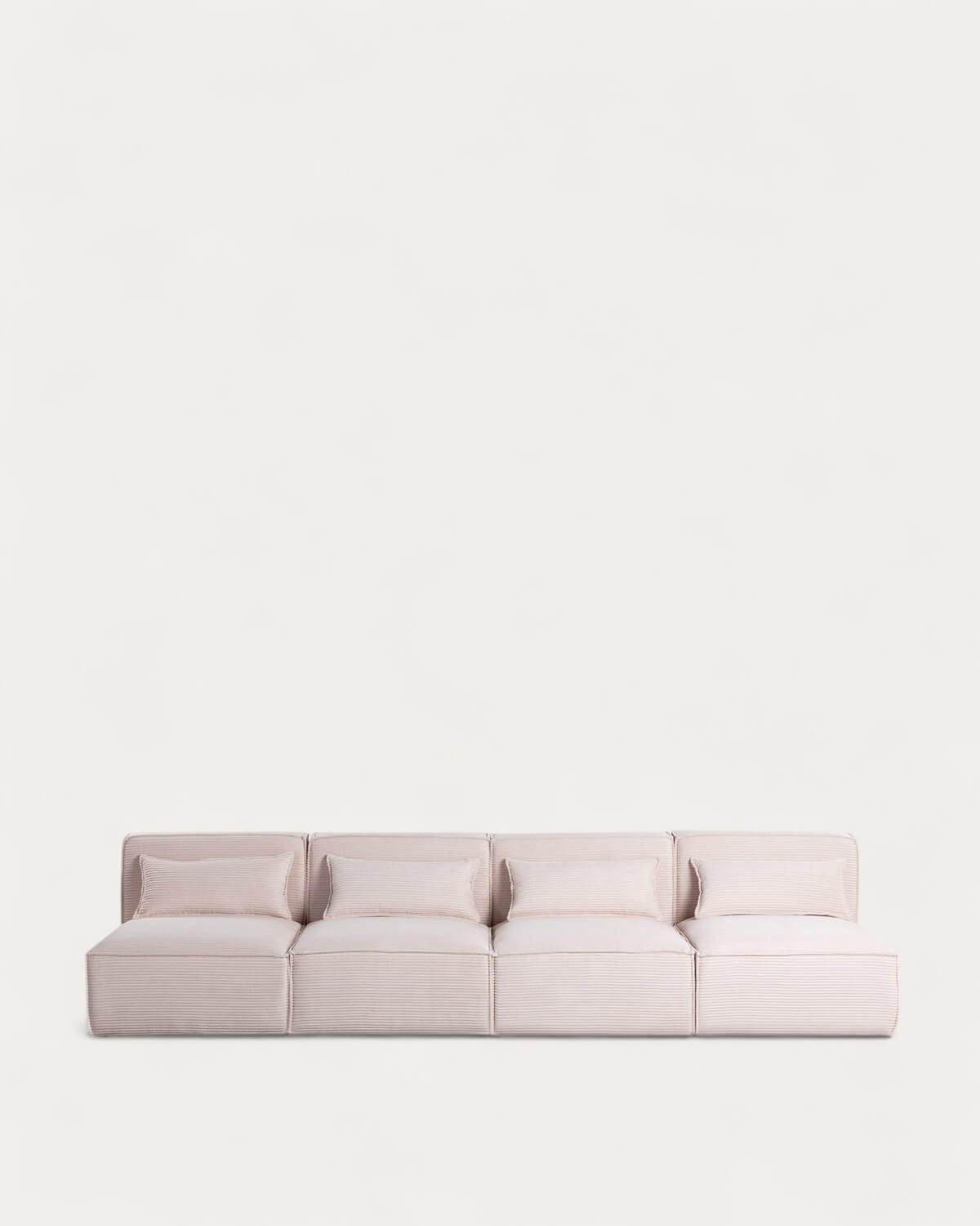 Sofá Modular de 4 Piezas de Pana Gruesa Kilhe, imagen de galería 1