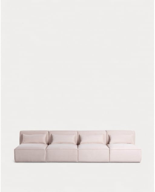 Sofá Modular de 4 Piezas de Pana Gruesa Kilhe