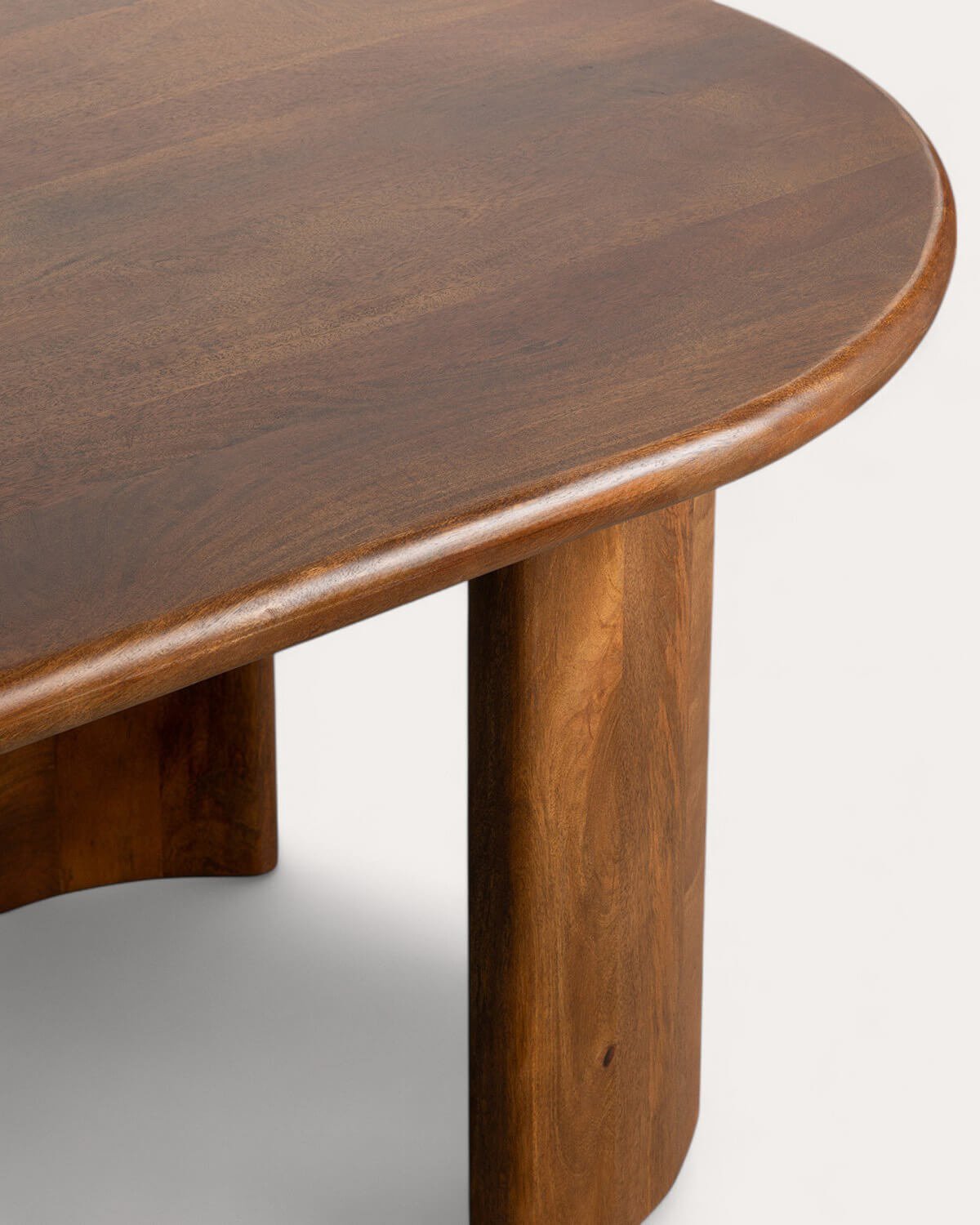 Mesa de Comedor Ovalada de Madera de Mango (300x110 cm) Leno, imagen de galería 6