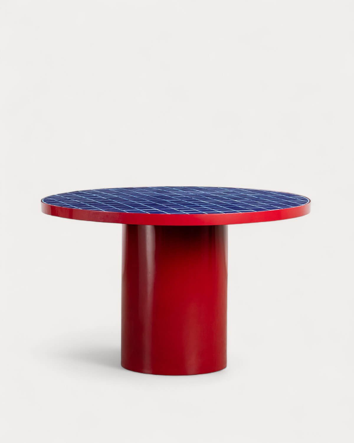 Mesa de Comedor Redonda de Metal y Azulejos (Ø122 cm) Zafiro, imagen de galer&iacute;a 1