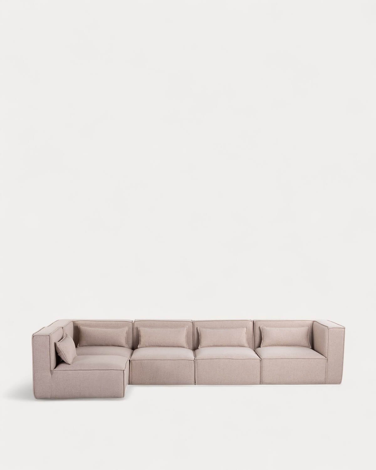 Sofá Modular de 5 Piezas con 2 Sillones Esquineros de Tela Kilhe