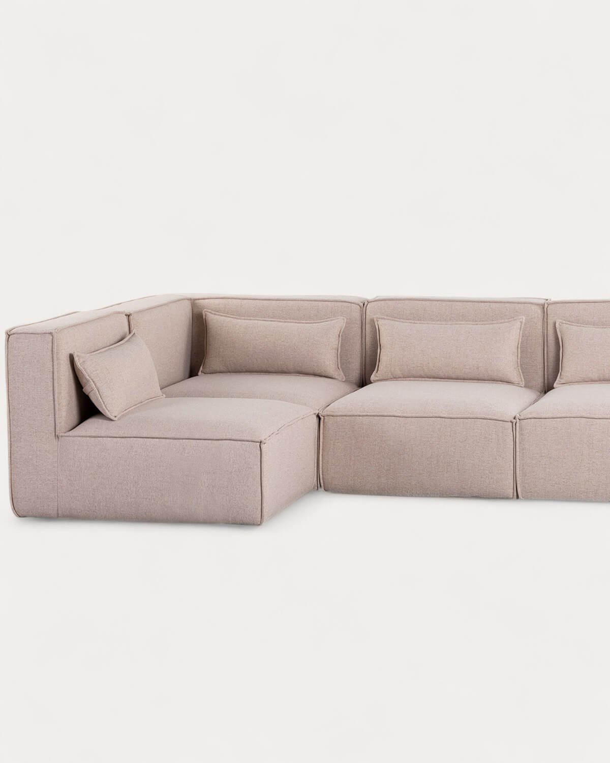 Sofá Modular de 5 Piezas con 2 Sillones Esquineros de Tela Kilhe, imagen de galería 4