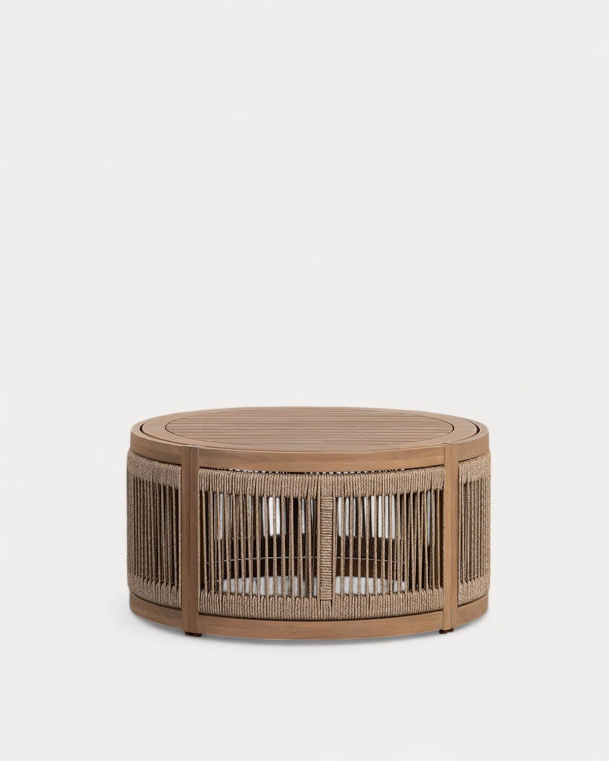 Mesa de Centro Redonda de Madera de Acacia (Ø80 cm) Mares, imagen de galería 1