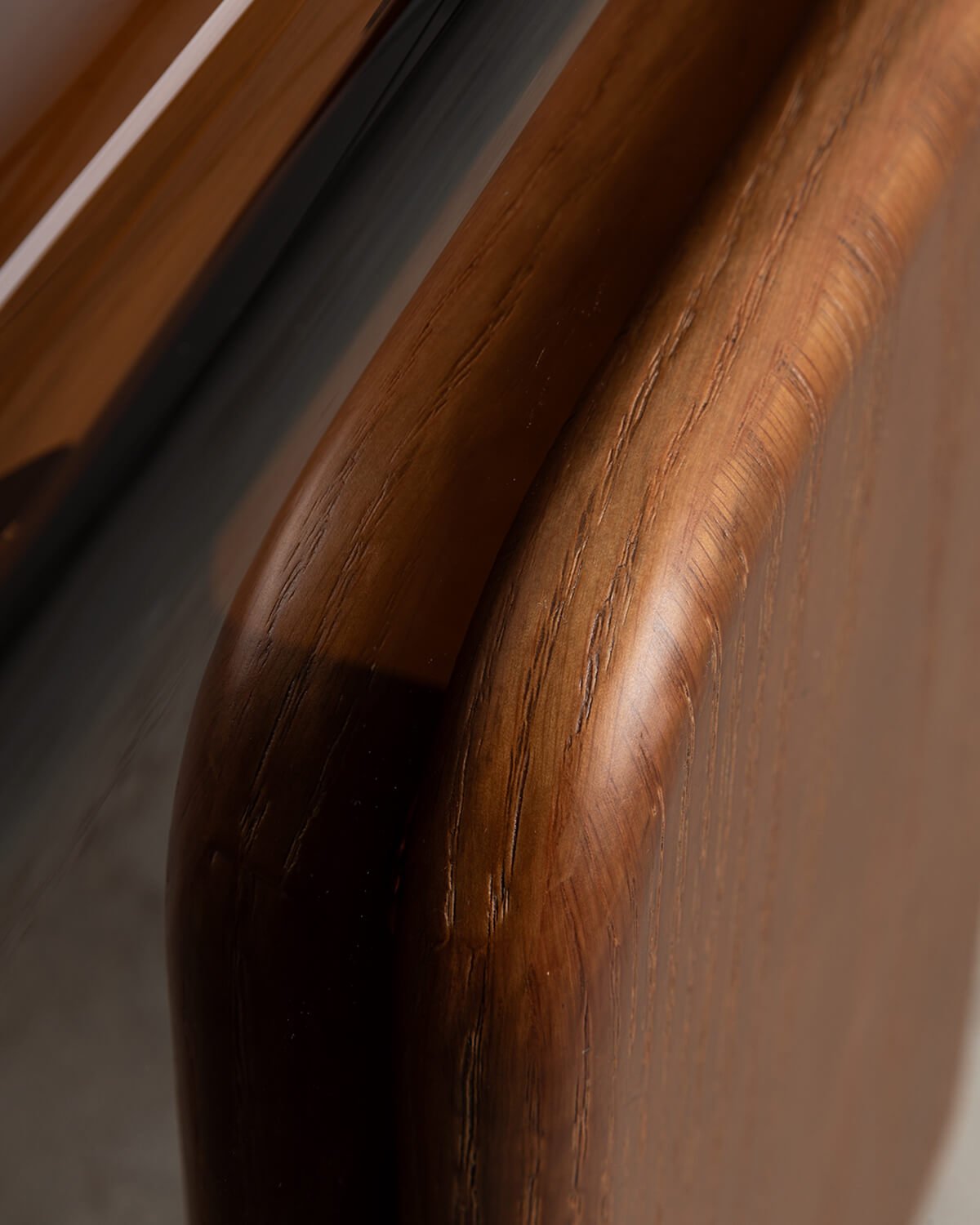 Mesa de Centro Rectangular de Cristal Curvado y Madera (120x60 cm) Clery, imagen de galería 6