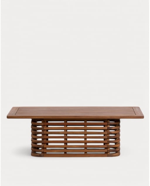 Mesa de Centro de Exterior de Madera de Acacia (120x65 cm) Hazan - Madera de Acacia Medio