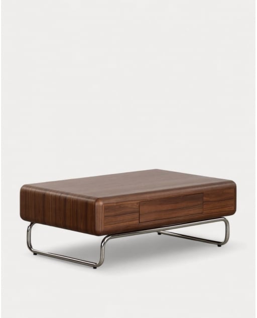 Mesa de Centro Rectangular de Madera y Metal (110x70 cm) Candela