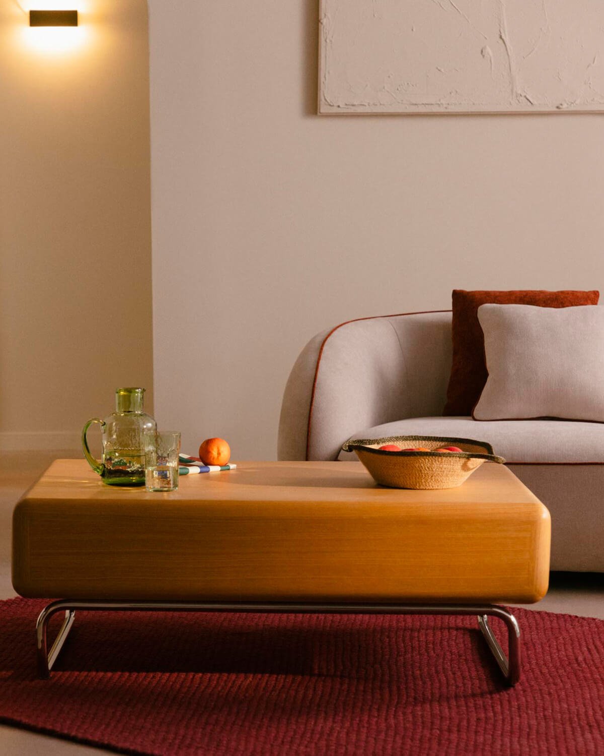 Mesa de Centro Rectangular de Madera y Metal (110x70 cm) Candela , imagen de galería 2