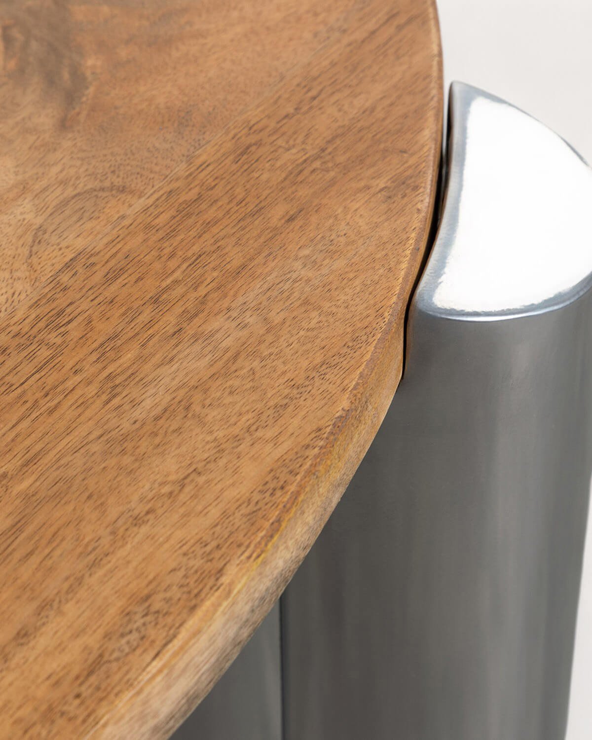 Mesa de Centro Redonda con Tablero de Madera de Mango (Ø85 cm) Ethel, imagen de galería 4