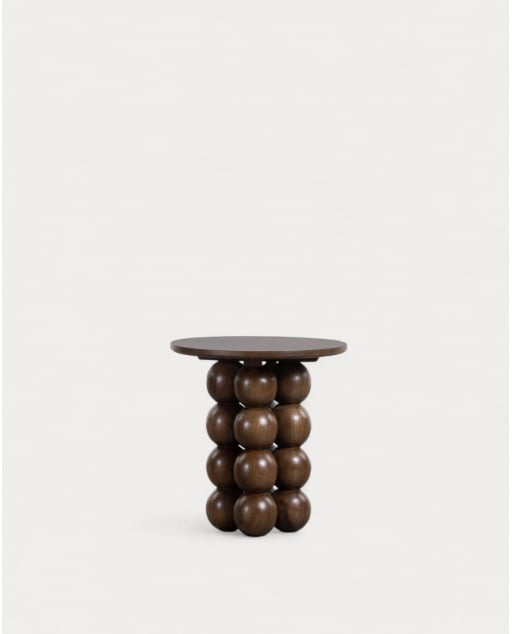 Mesa Auxiliar Redonda de Madera de Mango (Ø50 cm) Demian