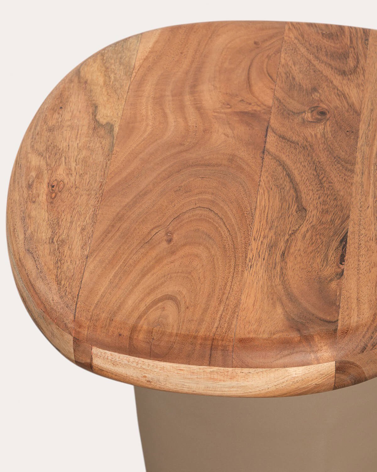 Mesa Auxiliar Ovalada de Madera de Acacia y Metal (40,5x38 cm) Tricia, imagen de galería 4