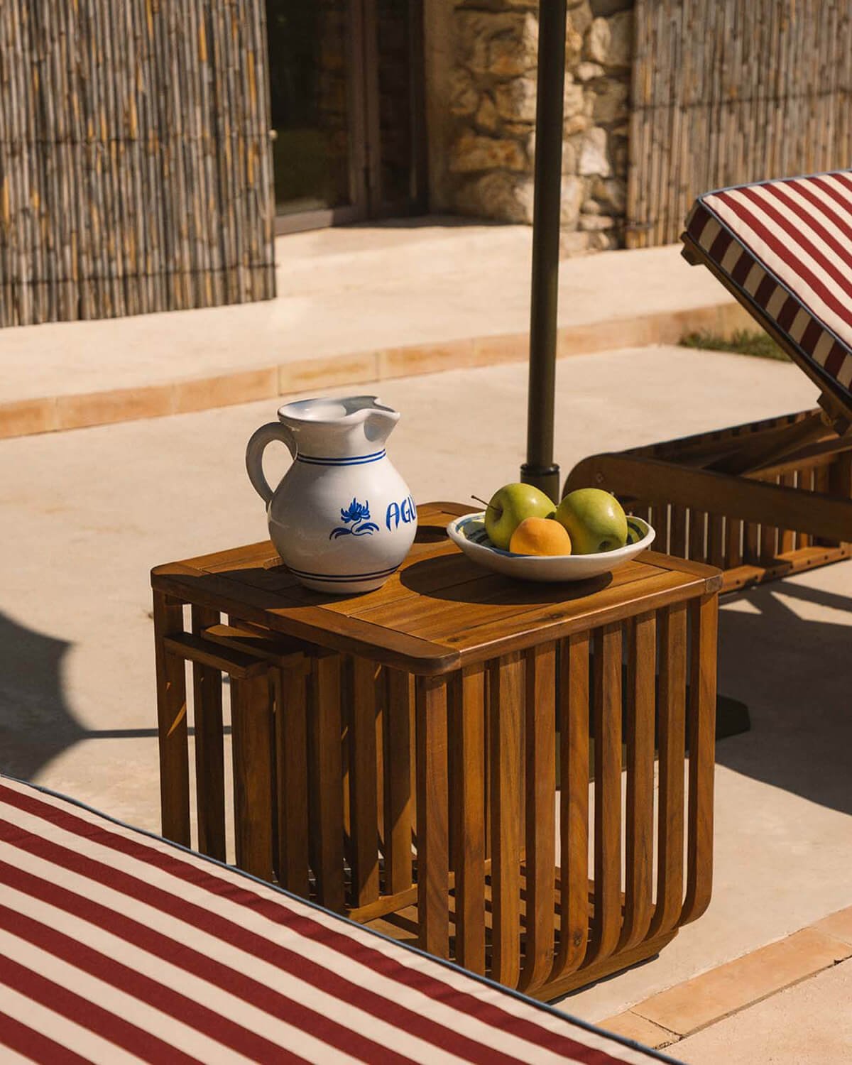 Mesa Auxiliar de Madera de Acacia (45x45 cm) Hazan , imagen de galería 2