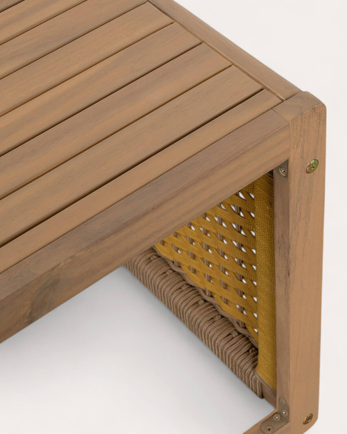 Mesa Auxiliar de Madera de Acacia y Cuerda (40x40 cm) Mirle , imagen de galería 6