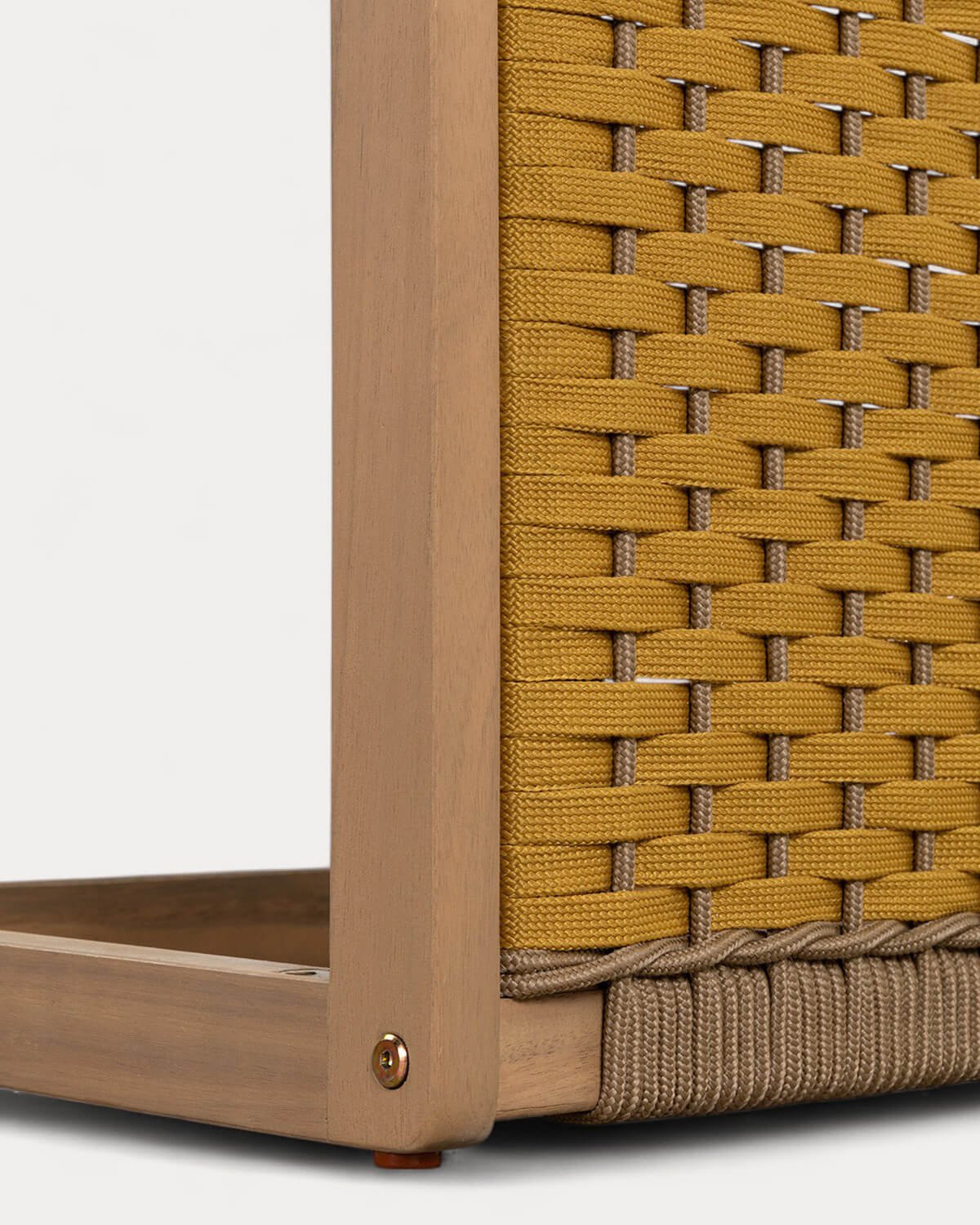 Mesa Auxiliar de Madera de Acacia y Cuerda (40x40 cm) Mirle , imagen de galería 8