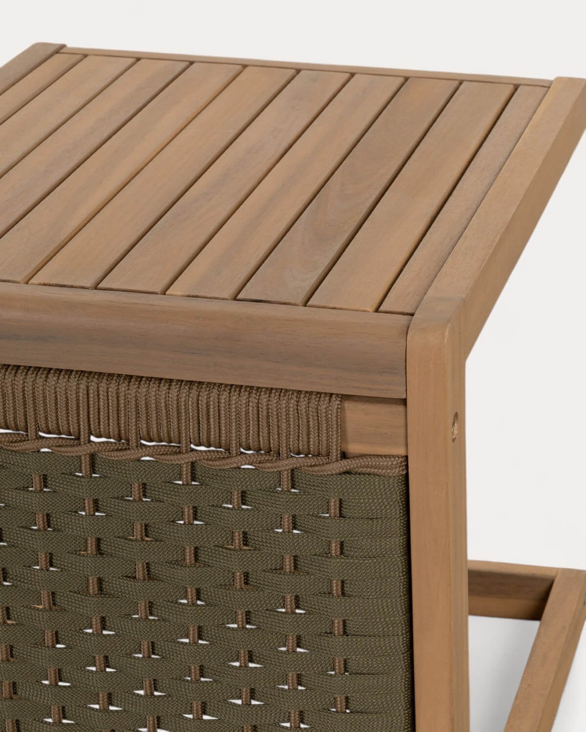 Mesa Auxiliar de Madera de Acacia y Cuerda (40x40 cm) Mirle , imagen de galer&iacute;a 7