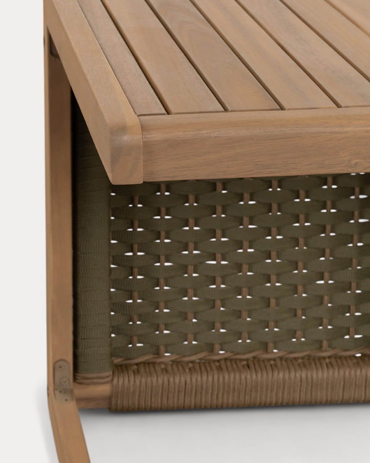 Mesa Auxiliar de Madera de Acacia y Cuerda (40x40 cm) Mirle , imagen de galer&iacute;a 6