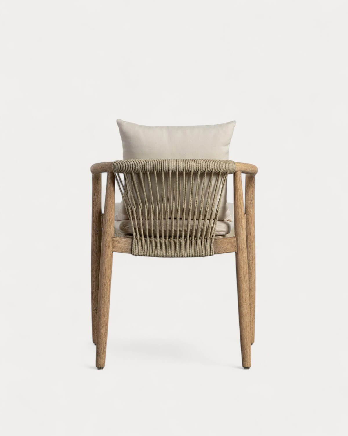 Pack 2 Sillas de Comedor de Madera de Acacia con Cojín Loli, imagen de galería 3