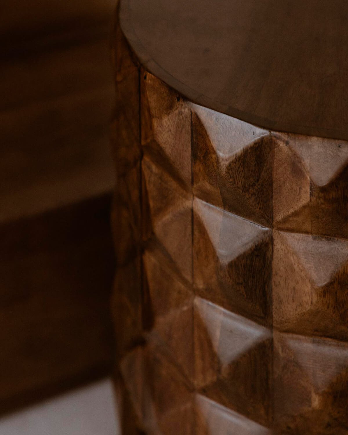 Mesa Auxiliar Redonda de Madera de Mango (Ø37 cm) Vilna, imagen de galería 3