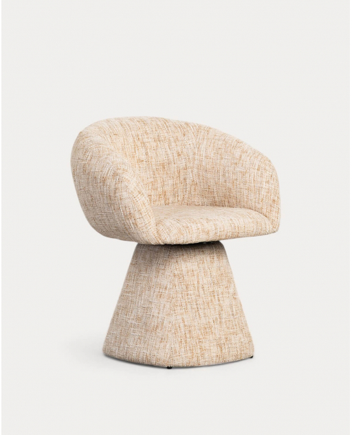 Pack 2 Sillas de Comedor Giratorias de Tela y Metal Laura