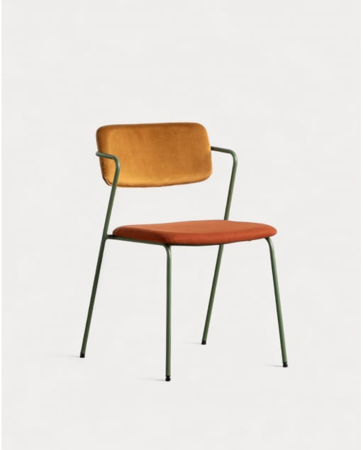 Silla de Comedor de Terciopelo y Tela Irun