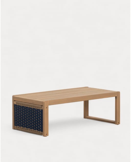Mesa de Centro de Madera de Acacia y Cuerda (100x50 cm) Mirle