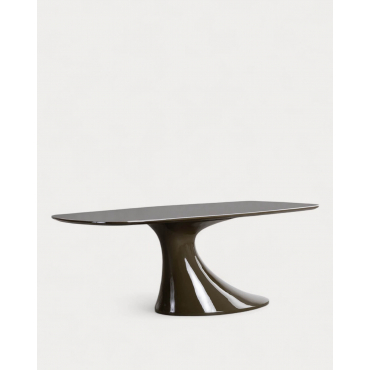 Mesa de Comedor Rectangular de Madera y Fibra de Vidrio (220x100 cm) Cool Flawas Verde Nori - The Masie