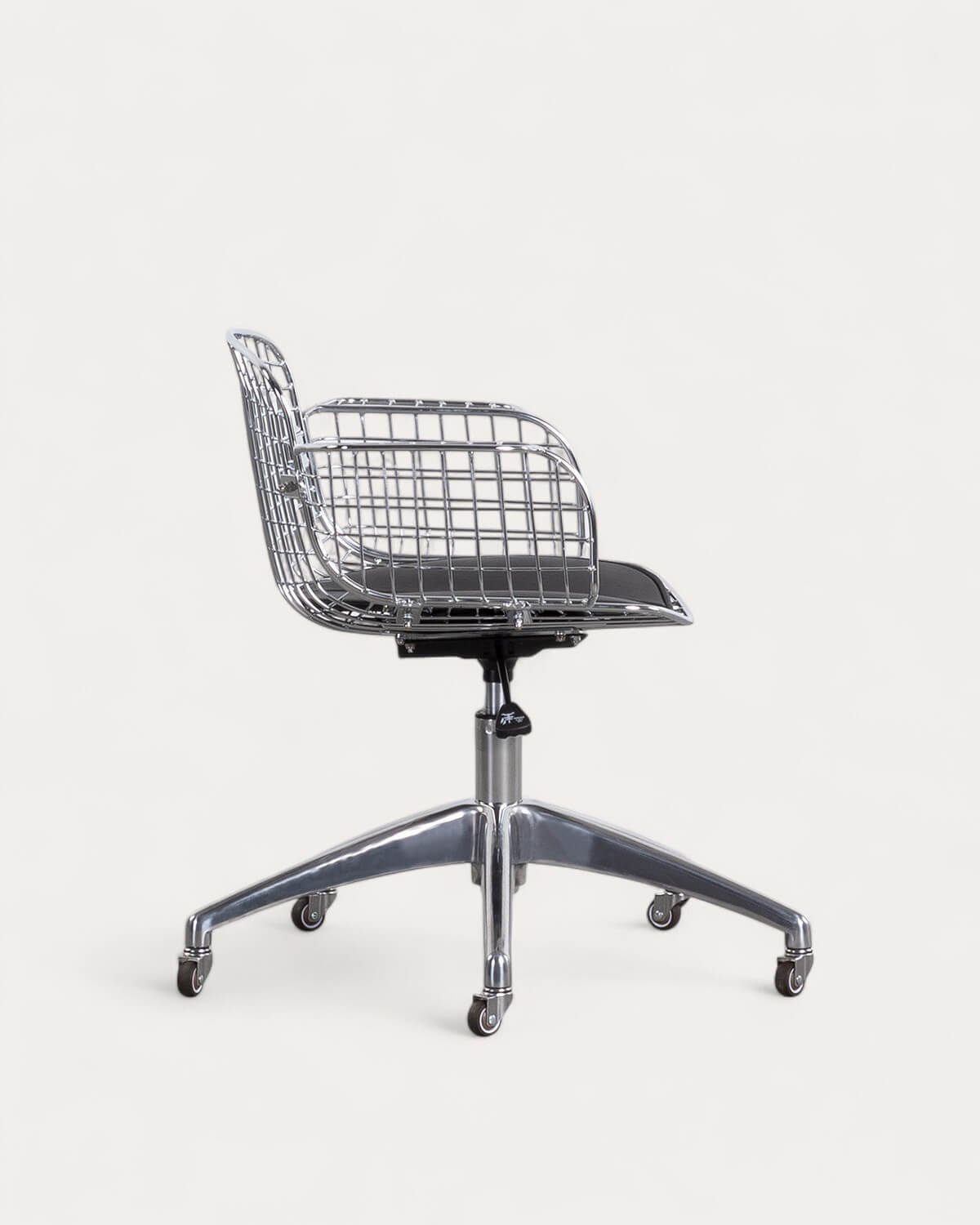 Silla de Escritorio Vintage con Respaldo Bajo de Metal Aras, imagen de galería 2
