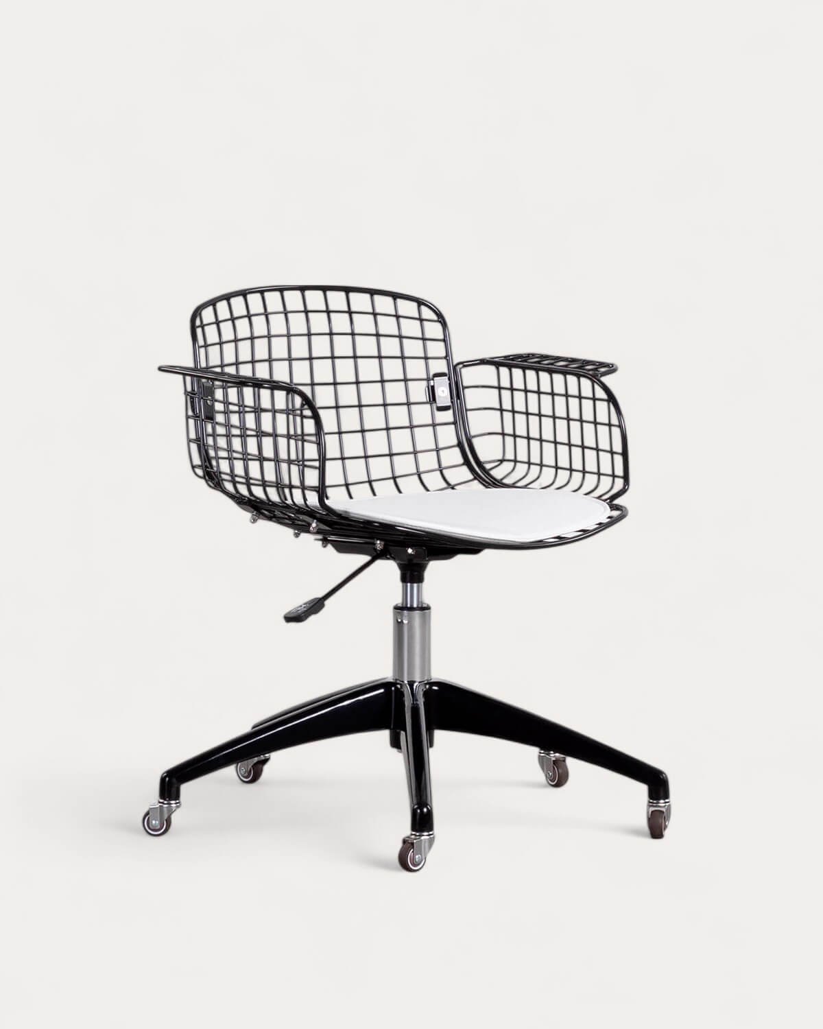 Silla de Escritorio Vintage con Respaldo Bajo de Metal Aras, imagen de galería 1