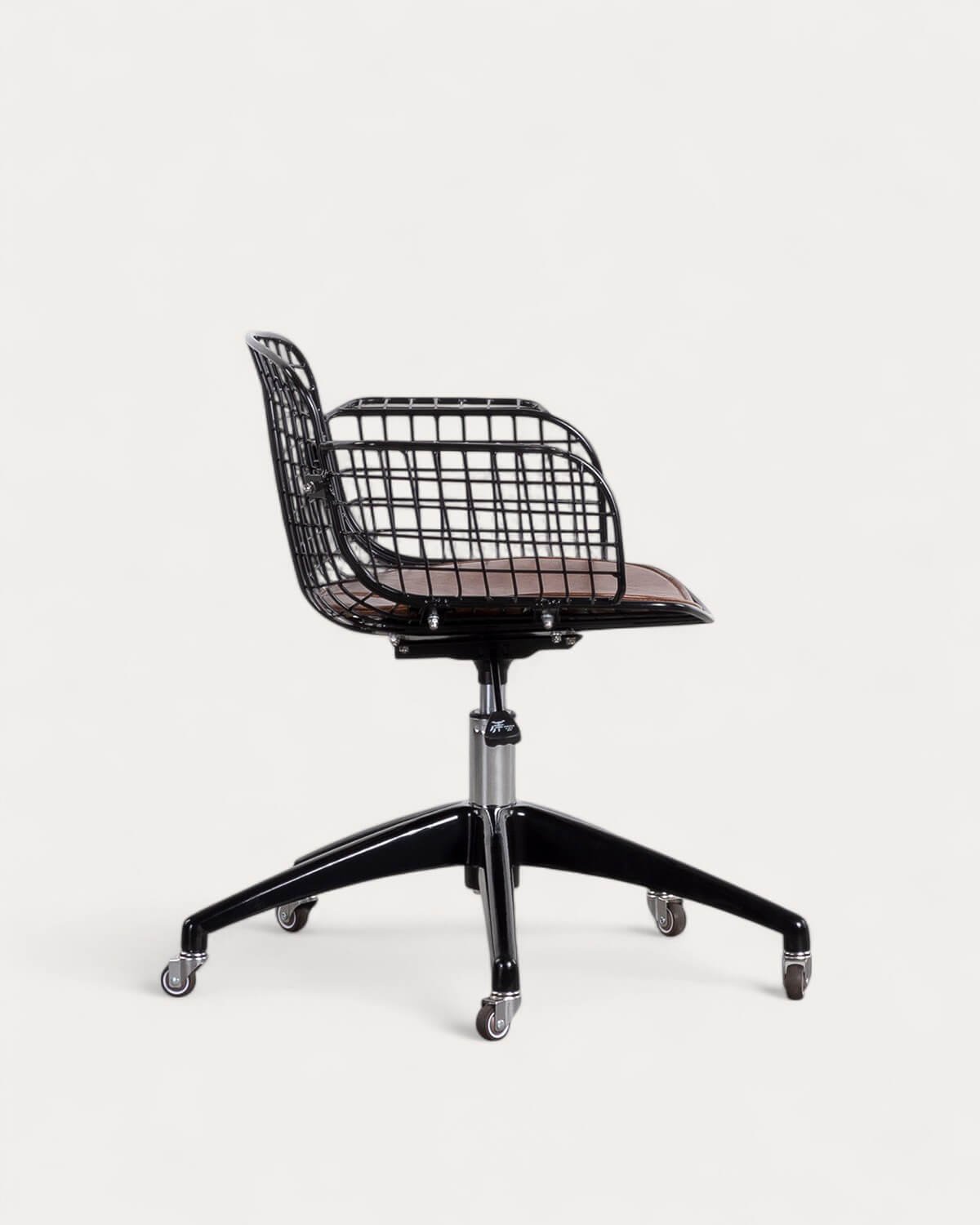 Silla de Escritorio Vintage con Respaldo Bajo de Metal Aras, imagen de galería 4