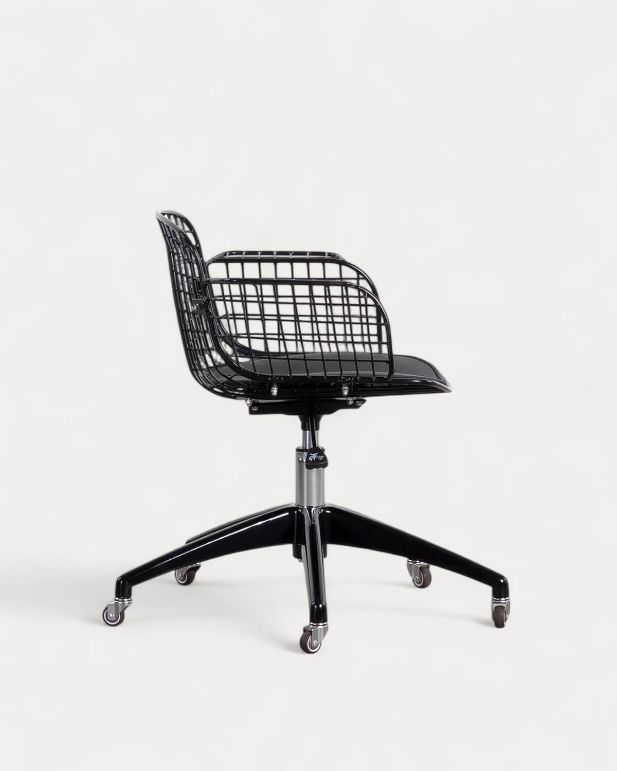 Silla de Escritorio Vintage con Respaldo Bajo de Metal Aras, imagen de galería 2