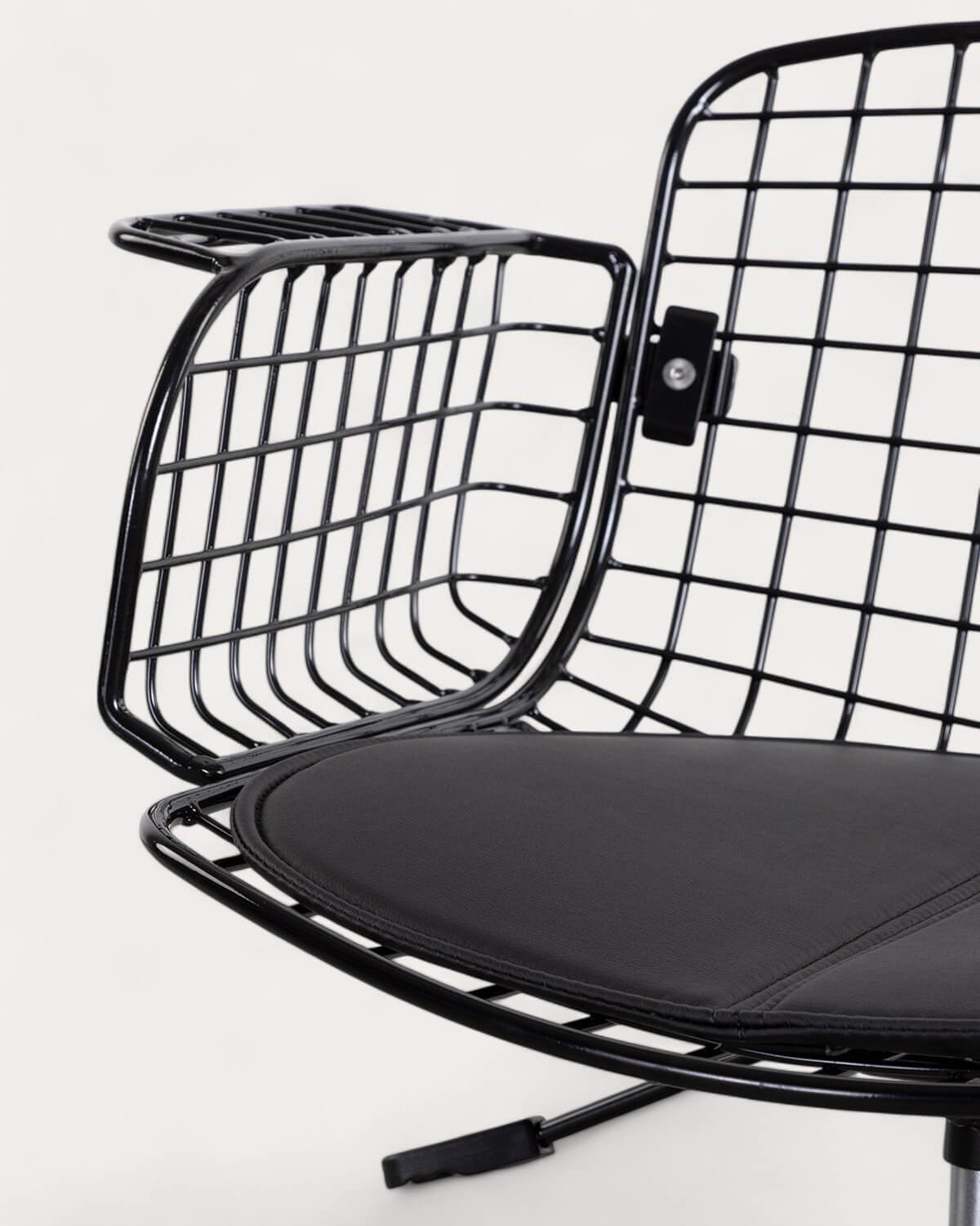 Silla de Escritorio Vintage con Respaldo Bajo de Metal Aras, imagen de galería 4