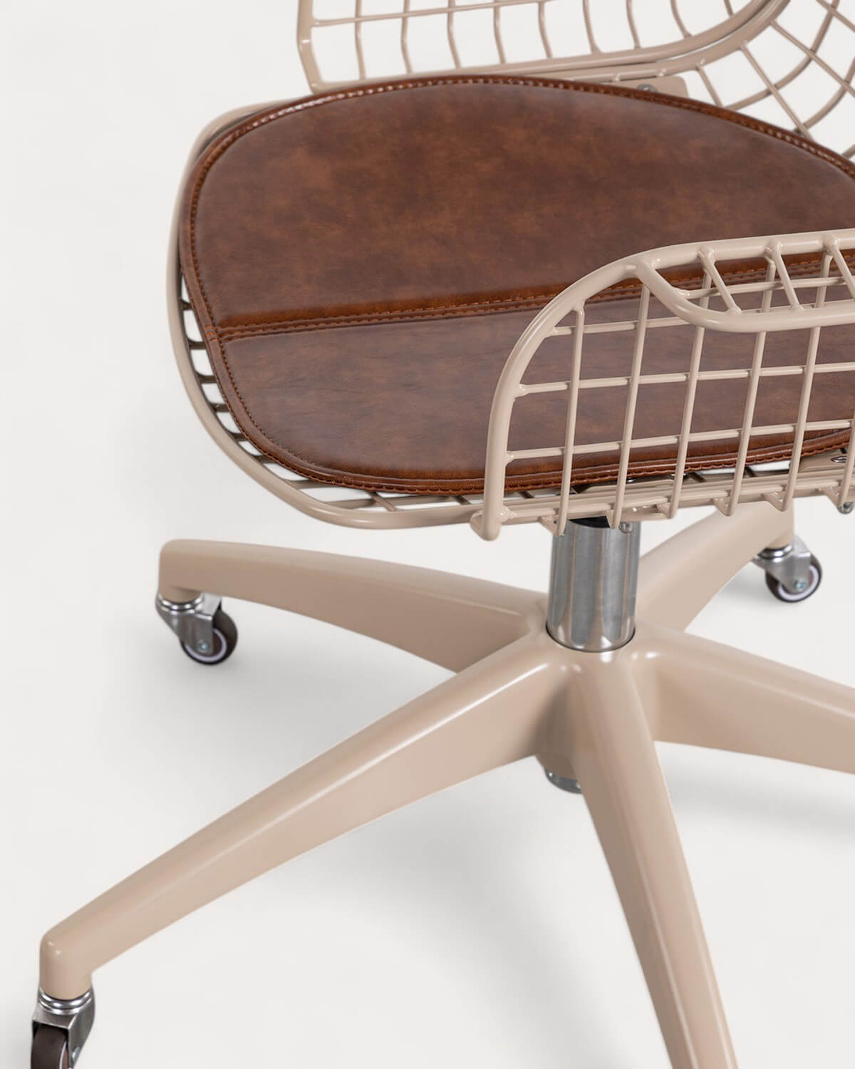 Silla de Escritorio Vintage con Respaldo Bajo de Metal Aras, imagen de galería 8