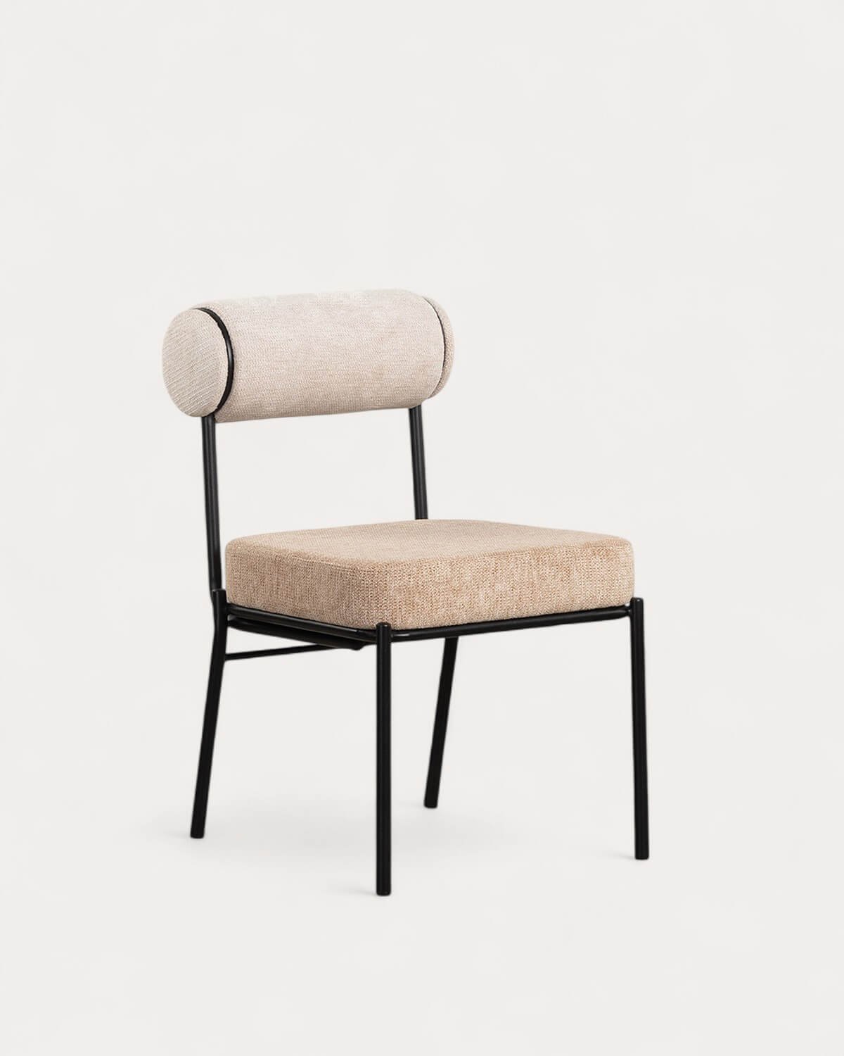 Silla de Comedor de Tela y Metal Elin, imagen de galería 1