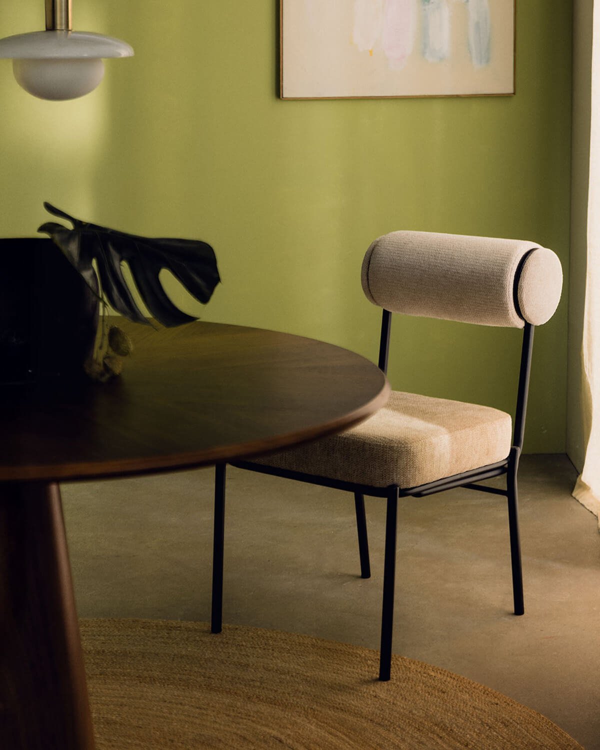 Silla de Comedor de Tela y Metal Elin, imagen de galería 2