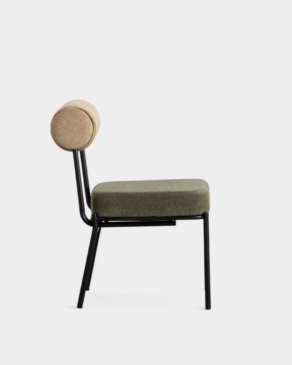 Silla de Comedor de Tela y Metal Elin, imagen de galería 5