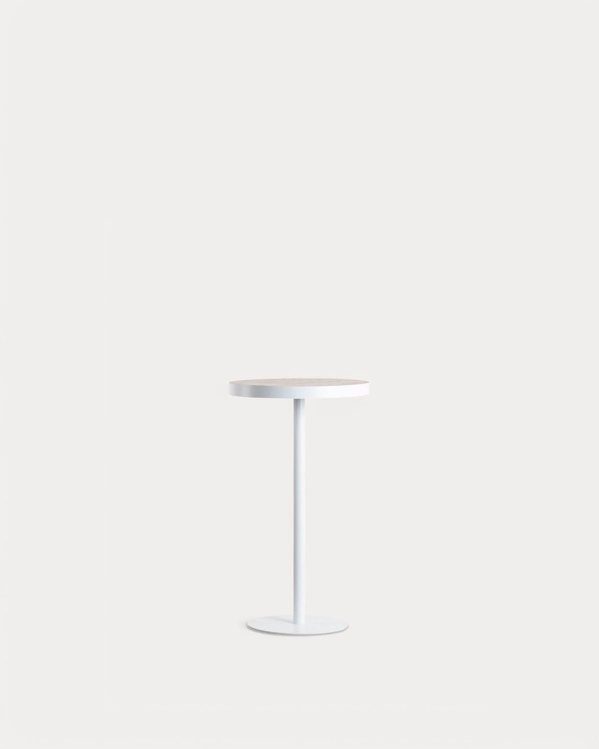 Mesa Alta Redonda de Madera y Metal (Ø60 cm) Zoar , imagen de galería 1