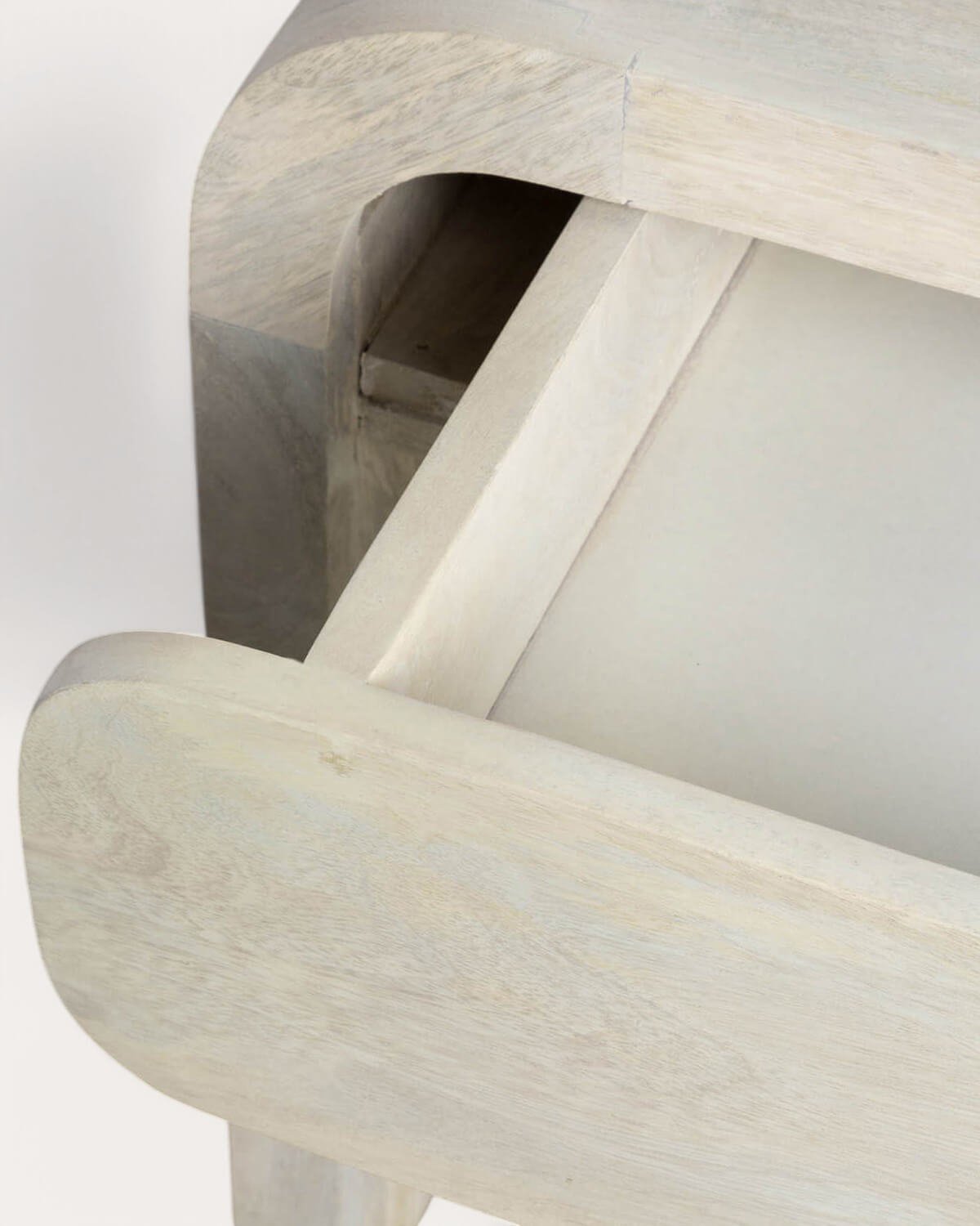 Mesita de Noche XL con Cajón de Madera de Mango (61x45,5 cm) Vanile, imagen de galería 4