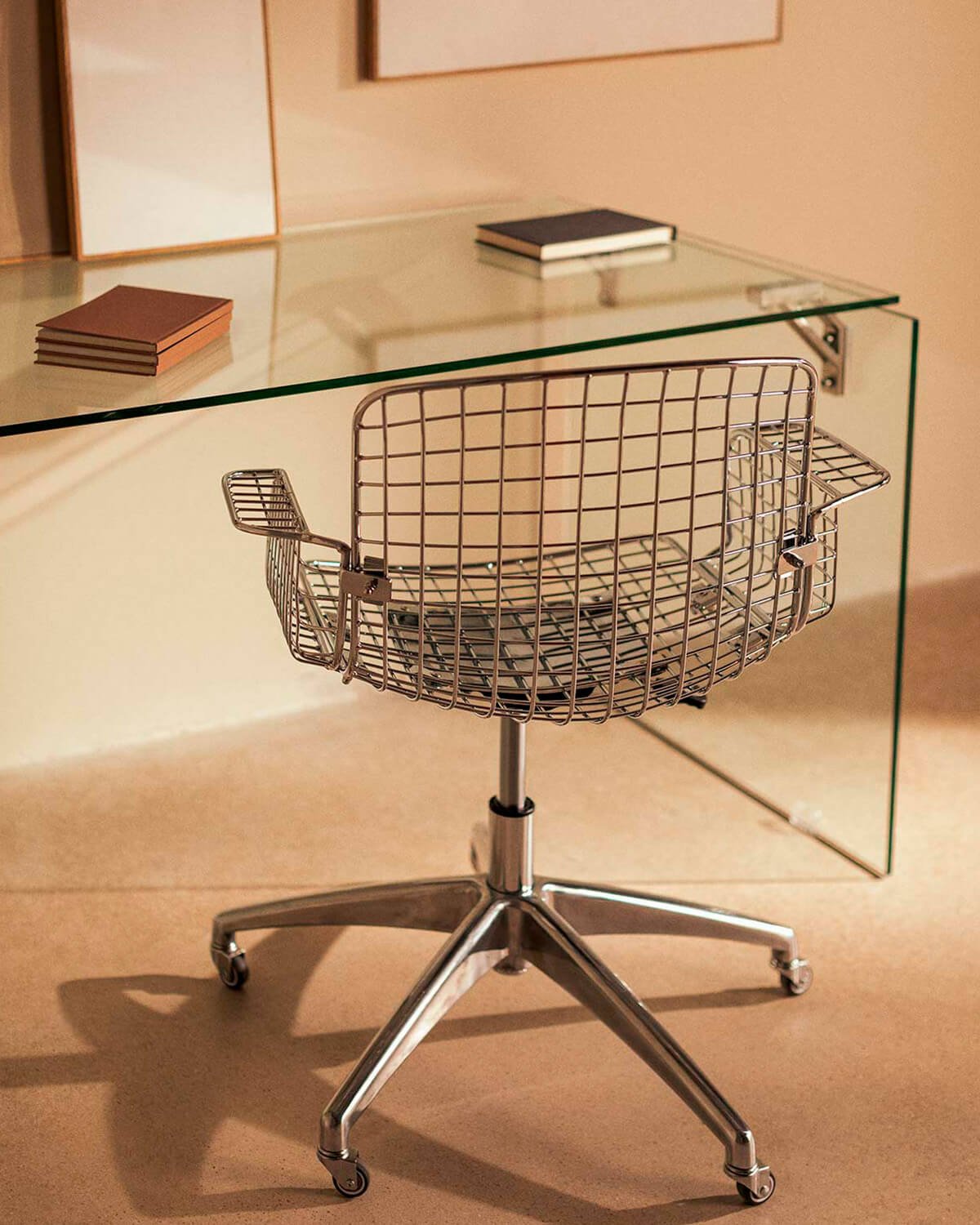 Silla de Escritorio Vintage con Respaldo Alto de Metal Aras, imagen de galería 2
