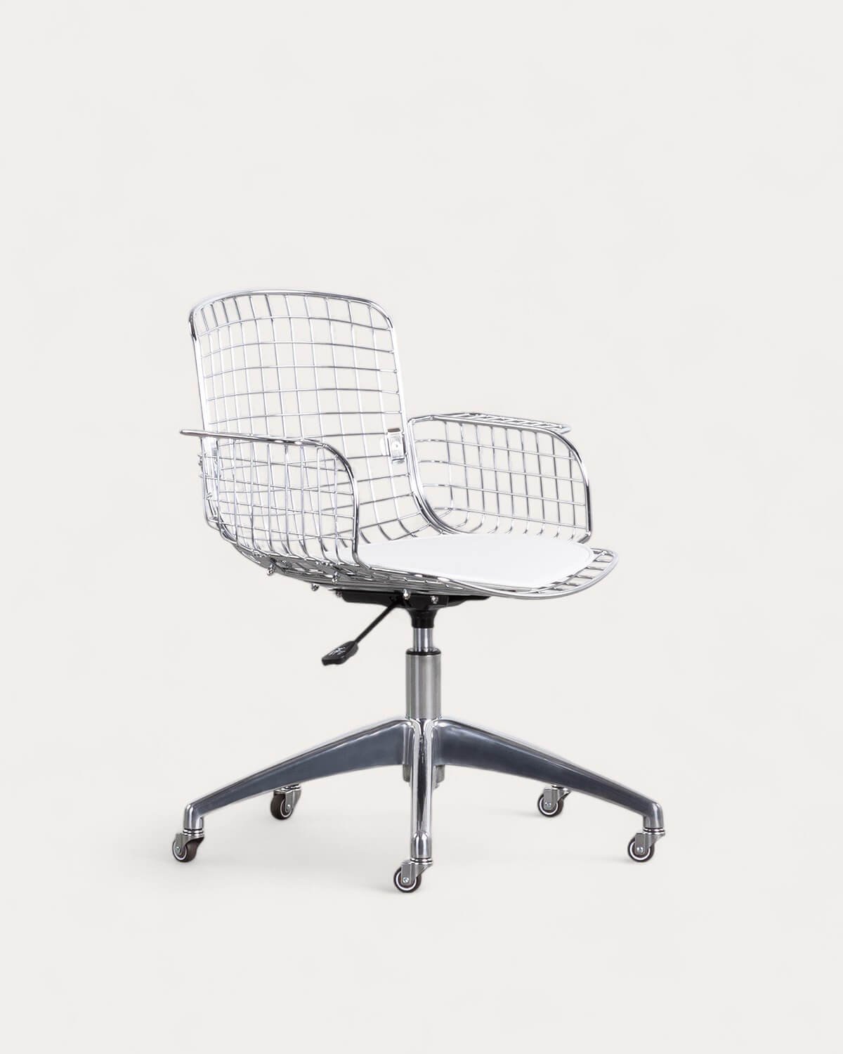 Silla de Escritorio Vintage con Respaldo Alto de Metal Aras, imagen de galería 1