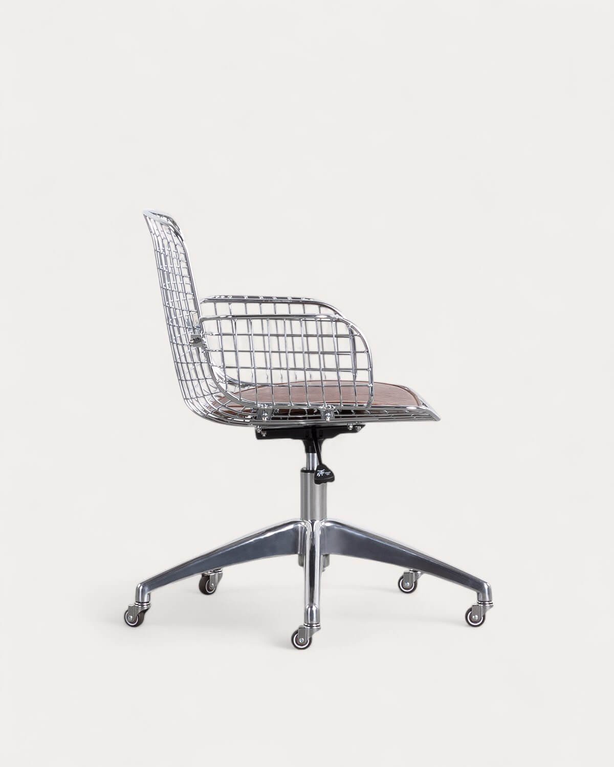 Silla de Escritorio Vintage con Respaldo Alto de Metal Aras, imagen de galería 4