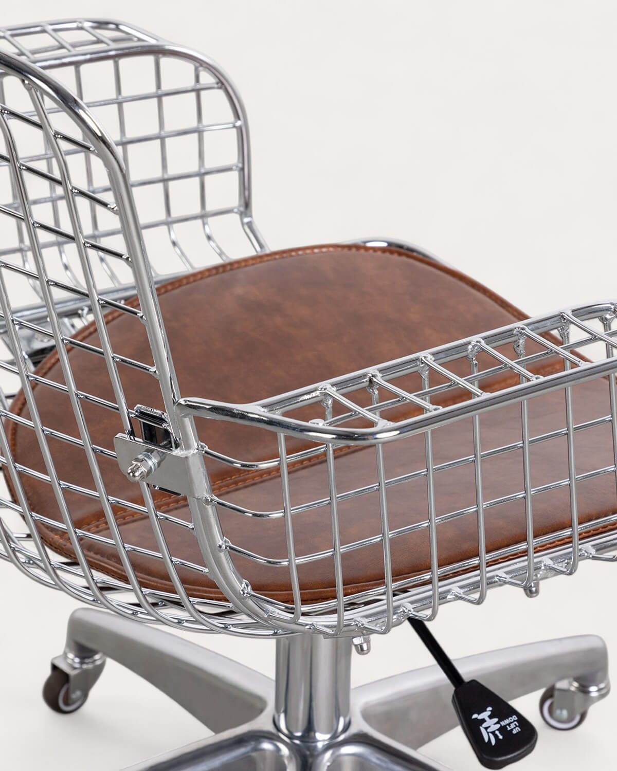 Silla de Escritorio Vintage con Respaldo Alto de Metal Aras, imagen de galería 7