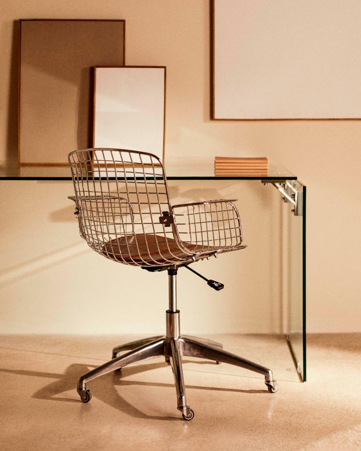 Silla de Escritorio Vintage con Respaldo Alto de Metal Aras, imagen de galería 2