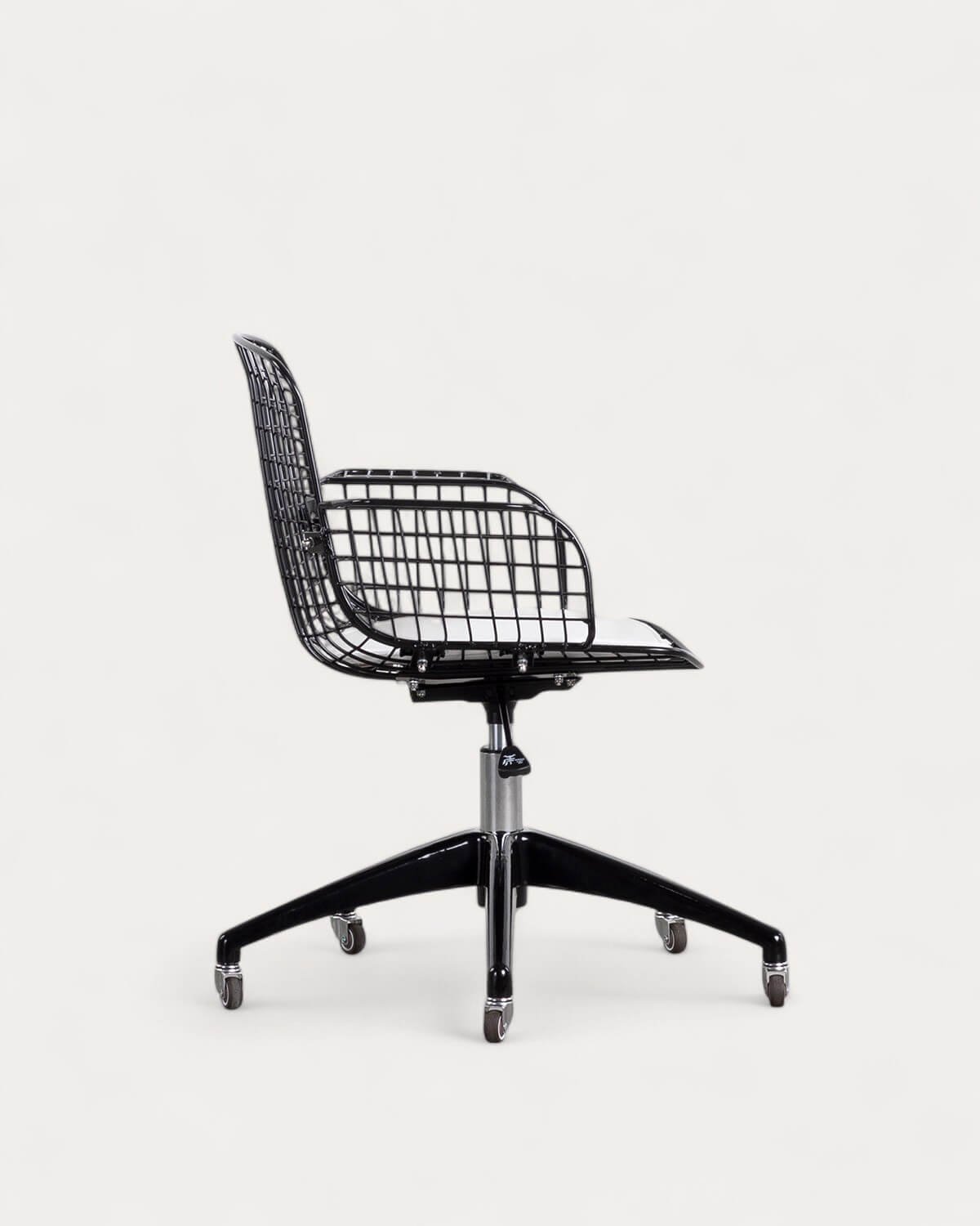 Silla de Escritorio Vintage con Respaldo Alto de Metal Aras, imagen de galería 2