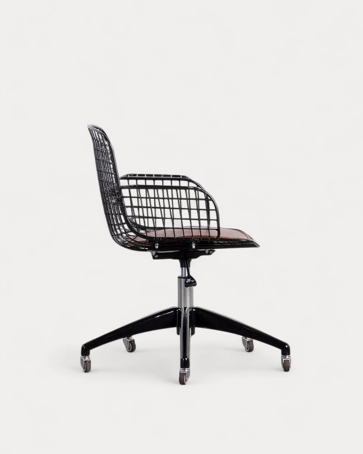 Silla de Escritorio Vintage con Respaldo Alto de Metal Aras, imagen de galería 3