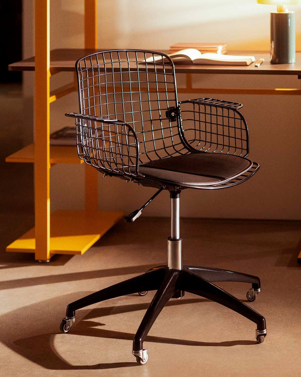 Silla de Escritorio Vintage con Respaldo Alto de Metal Aras, imagen de galería 2