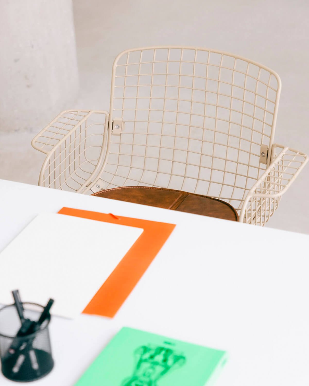 Silla de Escritorio Vintage con Respaldo Alto de Metal Aras, imagen de galería 3