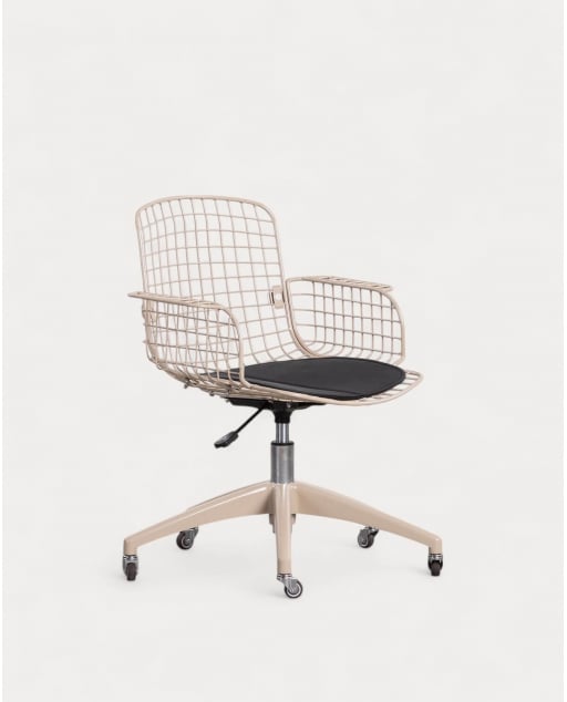 Silla de Escritorio Vintage con Respaldo Alto de Metal Aras