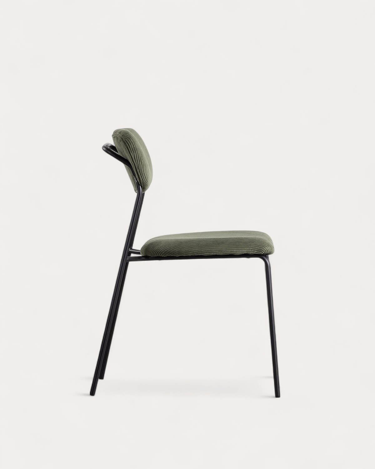 Silla de Comedor de Metal y Pana Morgan, imagen de galería 4