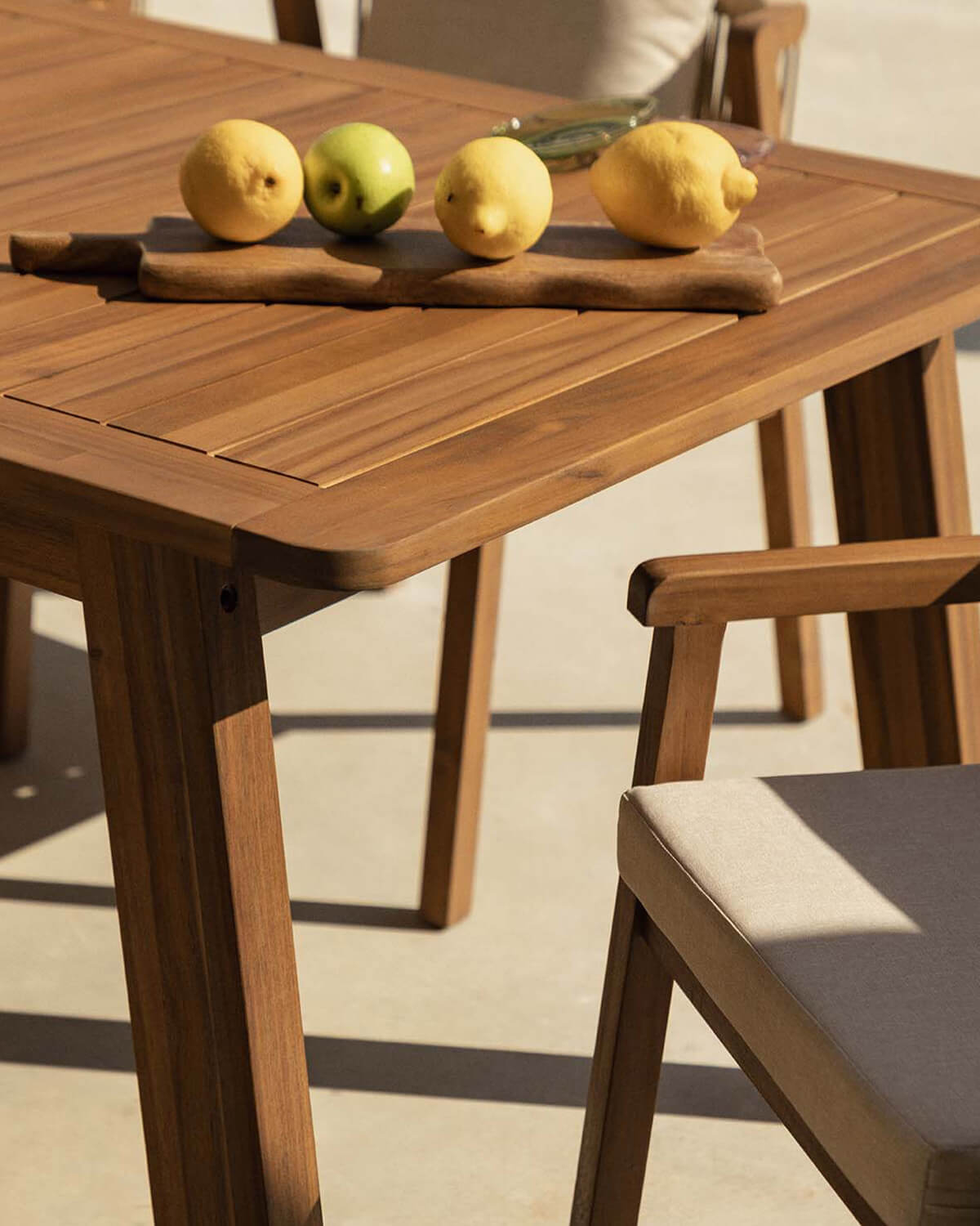 Mesa de Exterior Retangular de Madera de Acacia (200x95 cm) Cael, imagen de galería 3