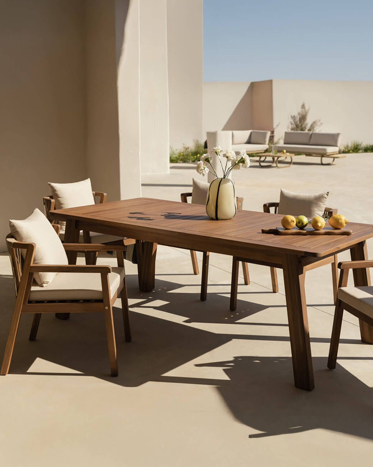 Mesa de Exterior Retangular de Madera de Acacia (200x95 cm) Cael, imagen de galería 2